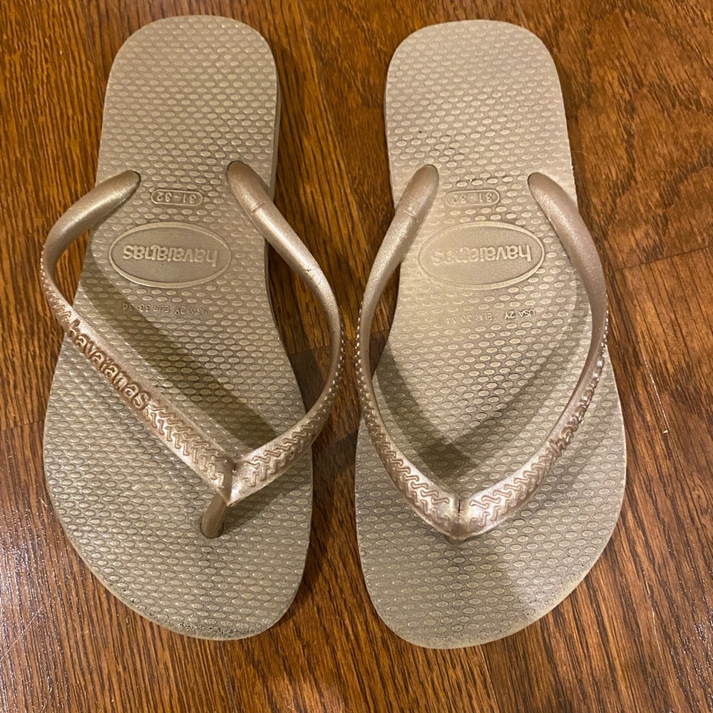Gold kids havaianas